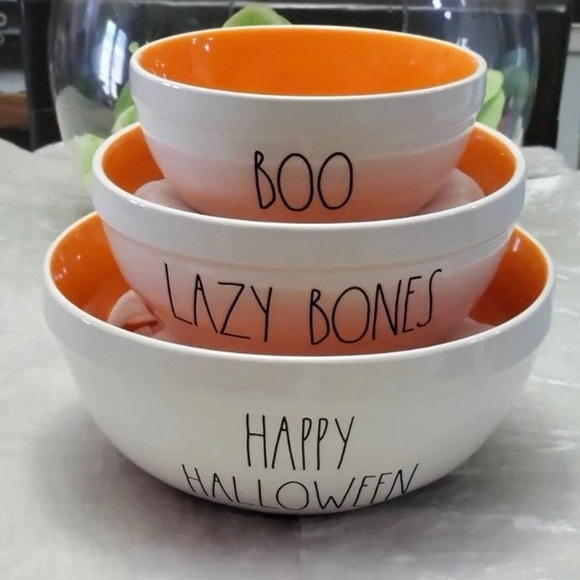 Rae Dunn Happy Halloween Mixing Nesting Bowls NEW